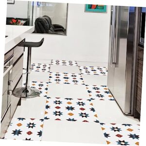 OSALADI 4pcs Stickers Color Stickers Peel and Stick Vinyl Planks Peel and Stick Vinyl Plank Flooring Sticky Tiles Floor Tile Sticker Square Sticker Bathroom Tile Sticker Mural