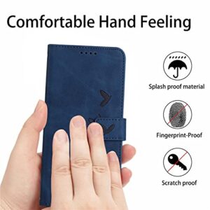 Yarxiawin for Infinix Note 30 Pro Case Wallet Green for Men Flip Infinix Note 30 Pro Phone Case Leather with Card Holder Shockproof Cover Stylish with Black Lanyard (Blue)