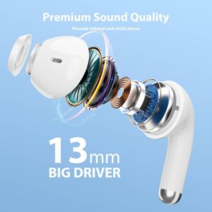 Wireless Earbuds for Samsung S23 S22 Ultra A53, 5.3 Bluetooth Earbuds Noise Cancelling Ear Buds with Mic Touch Control HiFi Stereo Wireless Headphones for Pixel 7 Pro 7A 6 Pro 6A iPhone 14 Pro Max 13