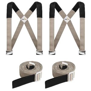 percea moving straps, lifting strap for 2 movers, easily move, lift, carry furniture, mattress, appliance, heavy objects up to 800lbs, without back pain great tool for moving bulky items (khaki)