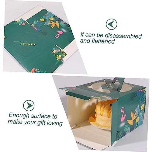 ULTECHNOVO 6pcs Packing Box Baking Box Kraft Paper Cake Boxes Egg Tart Box Disposable Pastry Box Cupcakes Boxes Mini Cake Boxes Dessert Containers Mousse Box Mini Box Decorative Box Paper Cup