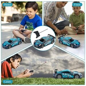 Remote Control Cars for 3-12 Years Old Boys, 1:22 Light Up Remote Control Racing Easter Kids Toys, Mini RC Racing Cars Boys Girls Cool Christmas Birthday Gift (Blue)