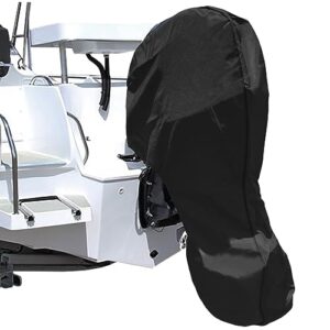 icover outboard motor covers, trailerable full boat motor cover waterproof heavy duty oxford fabric outboard engine covers with zipper, fits 175-225hp motor