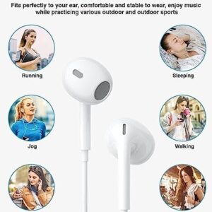 2 Pack Earphones for iPhone,Headphones,in-Ear Stereo Noise Isolating Earbuds, Mic and Volume Control Compatible with iPhone 14/14 Pro/13/13 Pro/12/12 Pro/SE/11/11 Pro Max/XS Max/X/XR/8/7