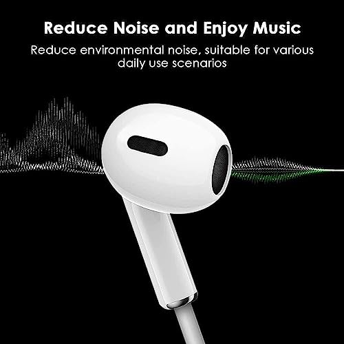 2 Pack Earphones for iPhone,Headphones,in-Ear Stereo Noise Isolating Earbuds, Mic and Volume Control Compatible with iPhone 14/14 Pro/13/13 Pro/12/12 Pro/SE/11/11 Pro Max/XS Max/X/XR/8/7