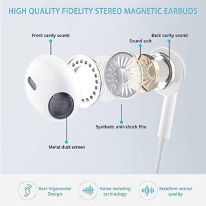 2 Pack Earphones for iPhone,Headphones,in-Ear Stereo Noise Isolating Earbuds, Mic and Volume Control Compatible with iPhone 14/14 Pro/13/13 Pro/12/12 Pro/SE/11/11 Pro Max/XS Max/X/XR/8/7