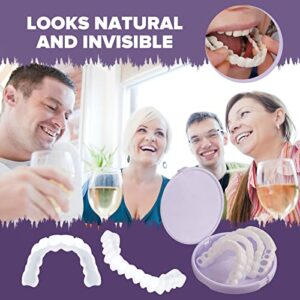 2 PCS Dentures Teeth for Women and Men, Dental Veneers for Temporary Teeth Restoration, Nature and Comfortable, Protect Your Teeth and Regain Confident Smile, Natural Shade-11