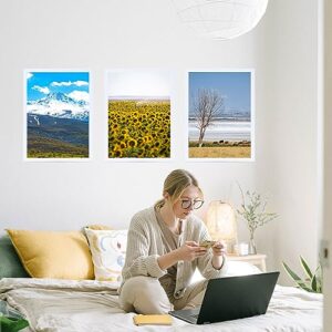 OMISHE 9x11 Picture Frame White for Wall Hanging or Tabletop, 9 x 11 Frame Wall Mounting Horizontally or Vertically, 9 by 11 Wall Gallery Photo Frame, White