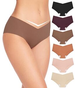 altheanray womens underwear bikini silky seamless underwear for women panties cheeky invisible hipster no show soft stretch v cut women's underwear,pack of 6,xs-xl(awb833m-newcolor)
