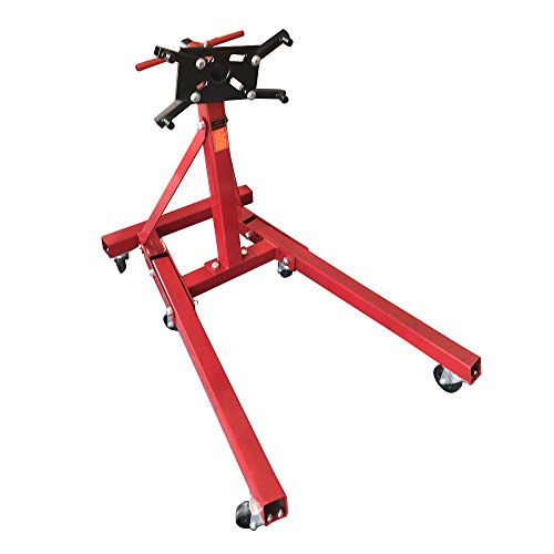 COSTBILE 2000 lb Engine Stand Folding Motor Hoist Dolly Mover Auto Repair Jack