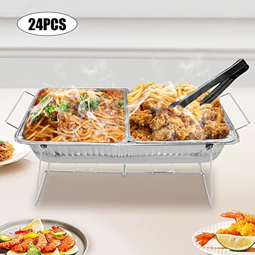 Chafing Wire Rack Buffet Stand - 24 Pack Full Size Racks for Dish Serving Trays Food Warmer Catering Supplies for Parties, Occasions, or Events