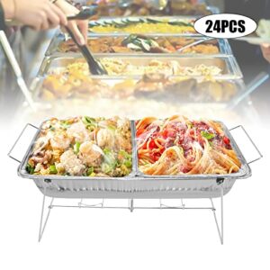 Chafing Wire Rack Buffet Stand - 24 Pack Full Size Racks for Dish Serving Trays Food Warmer Catering Supplies for Parties, Occasions, or Events