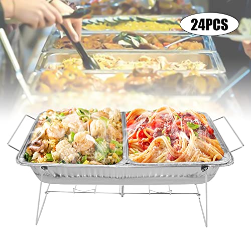 Chafing Wire Rack Buffet Stand - 24 Pack Full Size Racks for Dish Serving Trays Food Warmer Catering Supplies for Parties, Occasions, or Events