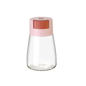 usmj 0.5g metering salt shaker push type seasoning salt dispenser salt tank sugar bottle spice pepper salt shaker jar can bottle (color : pink-180ml)