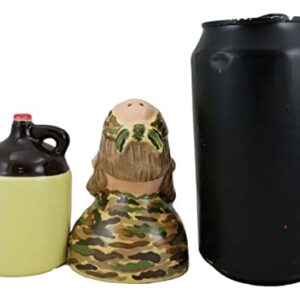 "Home Décor Accents" Moonshine Goes Great with Road Kill Redneck Hunter and Jug Salt Pepper Shakers - Home Accents 33-kl1-9896