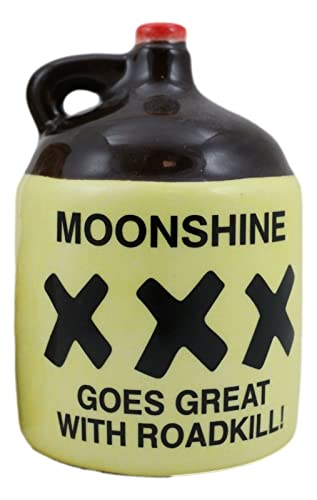 "Home Décor Accents" Moonshine Goes Great with Road Kill Redneck Hunter and Jug Salt Pepper Shakers - Home Accents 33-kl1-9896