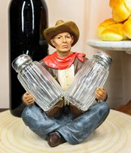 "home décor accents" western cowboy kissing cowgirl ceramic salt and pepper shakers set - home accents 33-kl1-9990