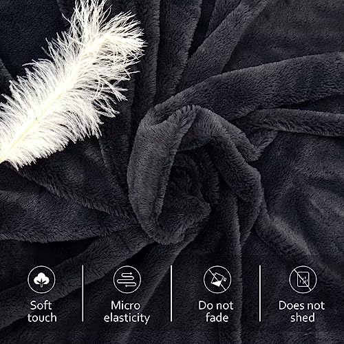 7FT Giant Fur Bean Bag Chair Cover for Kids Adults Oversized, Living Room Furniture Big Round Soft Fluffy Faux Fur Beanbag Lazy Sofa Washable Bed Cover with Zipper (Cover only, No Filler) (Black)