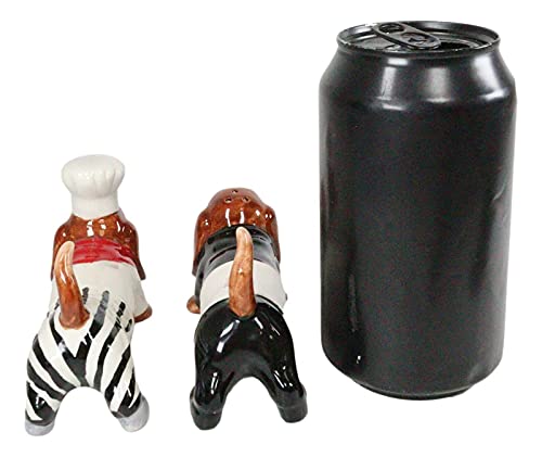 "Home Décor Accents" French Basset Hound Chef And Butler Dogs Ceramic Salt Pepper Shakers Set - Home Accents 33-kl1-8995