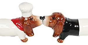 "Home Décor Accents" French Basset Hound Chef And Butler Dogs Ceramic Salt Pepper Shakers Set - Home Accents 33-kl1-8995