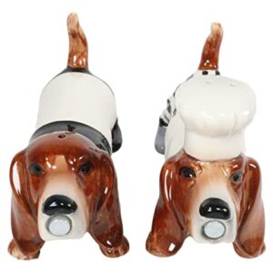 "Home Décor Accents" French Basset Hound Chef And Butler Dogs Ceramic Salt Pepper Shakers Set - Home Accents 33-kl1-8995