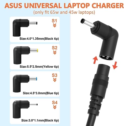 65W 45W 33W New Charger for Asus Laptop Charger VivoBook ZenBook Chromebook x551m x540s c202s Laptop Notebook AC Adapter Power Supply