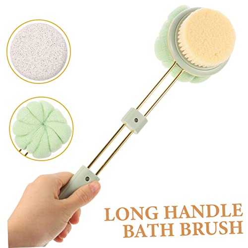 Healvian 5 Sets Double Sided Shower Brush Body Massage Tools Massaging Tools Body Exfoliator Brush Handled Scrub Brush for Shower Back Scrubber for Shower Dry Skin Long Handle Back Scrubber