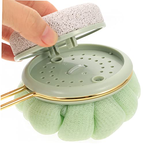 Healvian 5 Sets Double Sided Shower Brush Body Massage Tools Massaging Tools Body Exfoliator Brush Handled Scrub Brush for Shower Back Scrubber for Shower Dry Skin Long Handle Back Scrubber