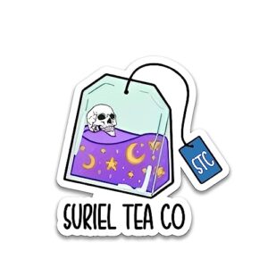 miraki suriel teaco stickers, fantasy book stickers, bookish sticker, kindle stickers, water assitant die-cut vinyl stickers decals for laptop phone kindle journal water bottles, stickers