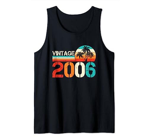 Vintage 2006 18 Year Old Gift Boys Girls 18th Birthday Retro Tank Top