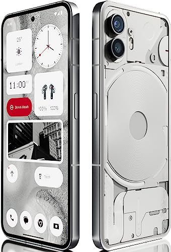 Nothing Phone 2 5G Dual 512GB 12GB RAM Unlocked (GSM Only | No CDMA - not Compatible with Verizon/Sprint) Global, NGP Wireless Charger Included – White