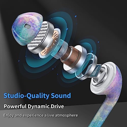 Aolcev 3.5mm Wired Headphones, Hi-Fi Stereo Earphones Noise Cancelling, in-Ear 3.5mm Jack Earbuds with Mic Volume Control for Samsung A13 A52s, Galaxy S10+, Android, iPad, Computer, Laptop, Purple