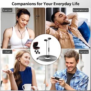 USB C Headphone Type C Earphone Magnetic Wired Earbud for Samsung Galaxy Z Fllip 5 Fold A53 A54 S23 S22 S21 S20 in-Ear Noise Canceling Stereo Headset with Microphone for School Google Pixel 6a 7a 7 6