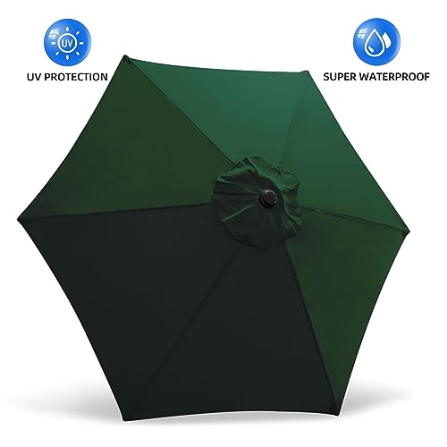 Trenovo Patio Umbrella Replacement Canopy, 9 ft Replacement Umbrella Cover for 8 Ribs, Water Resistant Cloth Umbrella Replacement Top for Garden Backyard Pool Umbrellas Cantilever Parasols