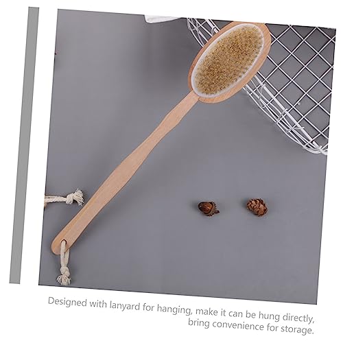 MARMERDO Bath Scrubber for Body Shower Scrub Brush for Body Lotion for Men Back Scrubber Back Scrubber for Bath Body Scrub Brush Exfoliating Brush Bullet Bath Brush Wooden Scraper Man Body