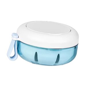 tooyful dental retainer case denture bath box,mouthguard storage soaking holder, mouth guard box compact waterproof denture cup for travel cleaning
