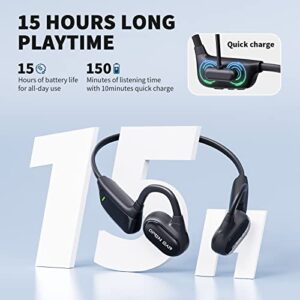 CXK Conduction Headphones Bluetooth Earbuds Open Ear Headphones Bluetooth 5.3 Earbuds with 15H Playtime IPX6 Waterproof Wireless Earbuds Stereo Sound Wireless Earphones for Cycling