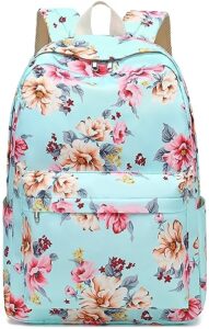 school backpack for teen girls women laptop backpack college bookbags middle school travel work commuter back pack(orange powder peony)