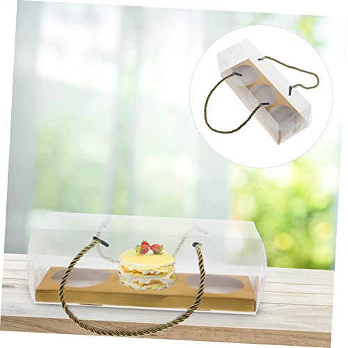 ULTECHNOVO 10pcs Boxes Packing Box Plastic Food Containers Mini Hinges Mini Cookies Paper Cupcake Holder Container Ritz Crackers with Cheese Macarons Cookies Nylon Golden Takeaway Boxes Candy