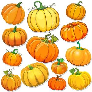 whaline 13pcs fall theme fridge magnets colorful pumpkin shaped refrigerator magnets cute magnetic stickers for autumn holiday thanksgiving home office school kitchen locker decor