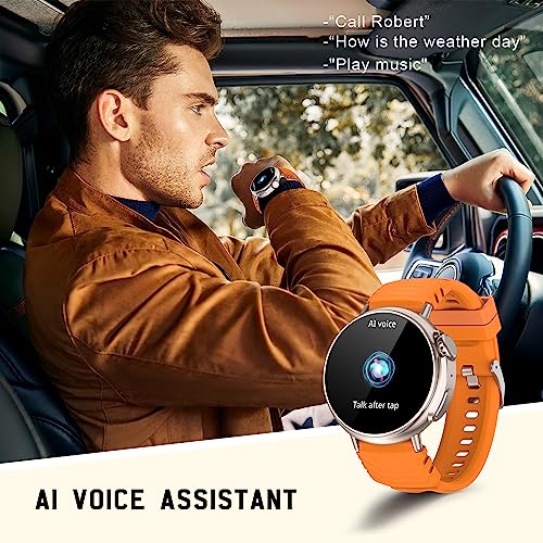 Smart Watch Ultra 1.52" Round HD Display with call (receive/make call)Ai Voice,Music Player, Fitness watch for men women Waterproof Activity Tracker with 120 Modes Sports for Iphone Andorid phones