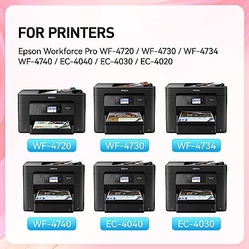 Panda 802XL Ink Cartridge remanufactured for epson 802XL T802 use with Epson Workforce Pro WF-4720 WF-4730 WF-4740 WF-4734 EC-4020 EC-4030 Wireless All-in-one Color Inkjet Print Copy scan Printer Ink