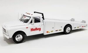 1967 chevy c-30 ramp truck white holley speed shop limited edition to 200 pieces worldwide 1/18 diecast model car by acme a1801707wh