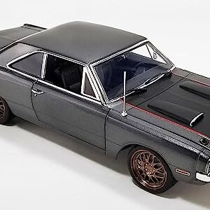 1970 Dart Street Fighter Bullseye Dark Gray Metallic with Black Hood and Tail Stripe Limited Edition to 264 Pieces Worldwide 1/18 Diecast Model Car by Acme A1806408