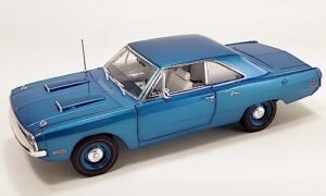1970 dart swinger blue metallic with white interior limited edition to 276 pieces worldwide 1/18 diecast model car by acme a1806409
