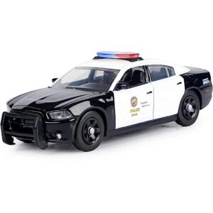 2011 charger pursuit black and white lapd (los angeles police department) 1/43 diecast model car by motormax 79466