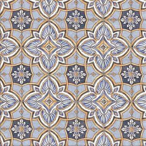 SomerTile FPEHMGBL Harmonia Grove Blue 13" x 13" Ceramic Floor and Wall Tile