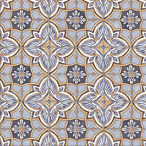 SomerTile FPEHMGBL Harmonia Grove Blue 13" x 13" Ceramic Floor and Wall Tile