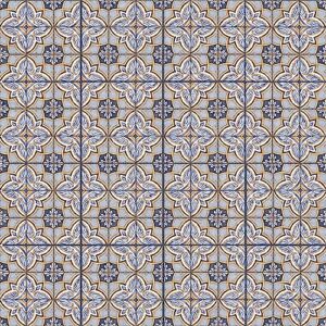 SomerTile FPEHMGBL Harmonia Grove Blue 13" x 13" Ceramic Floor and Wall Tile