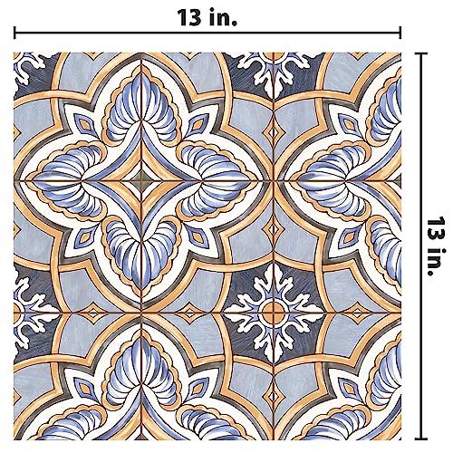 SomerTile FPEHMGBL Harmonia Grove Blue 13" x 13" Ceramic Floor and Wall Tile